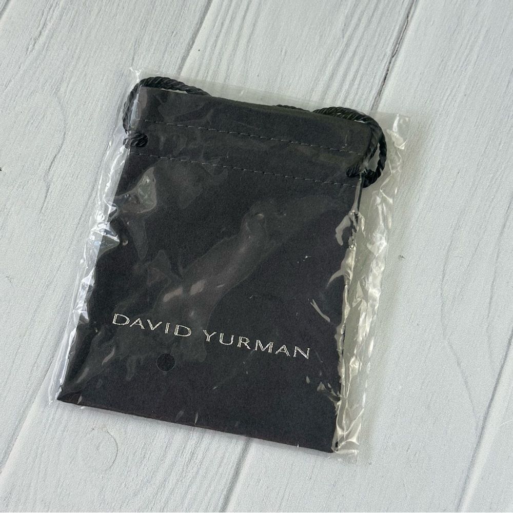 David Yurman Dark Gray Velvet Jewelry Drawstring Pouch Bracelet Storage Bag
